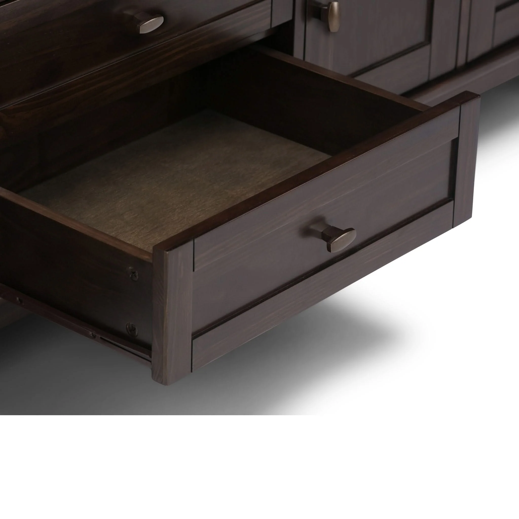 Warm Shaker - TV Media Stand Handcrafted - Tobacco Brown - Image 4