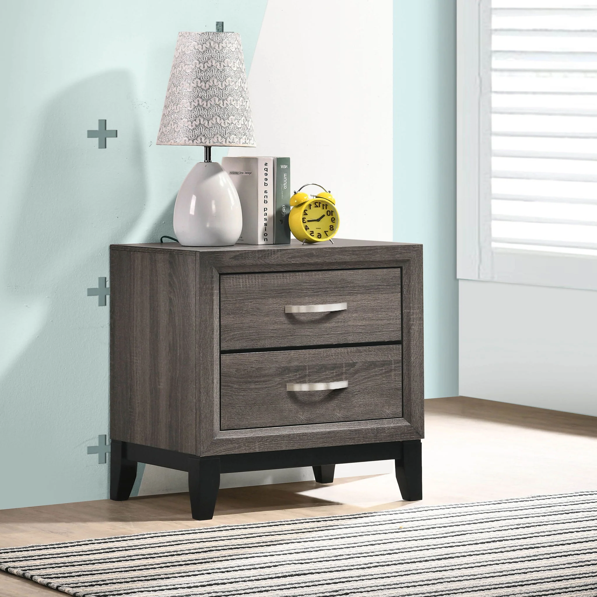 Watson 2-drawer Nightstand Grey Oak - Image 2