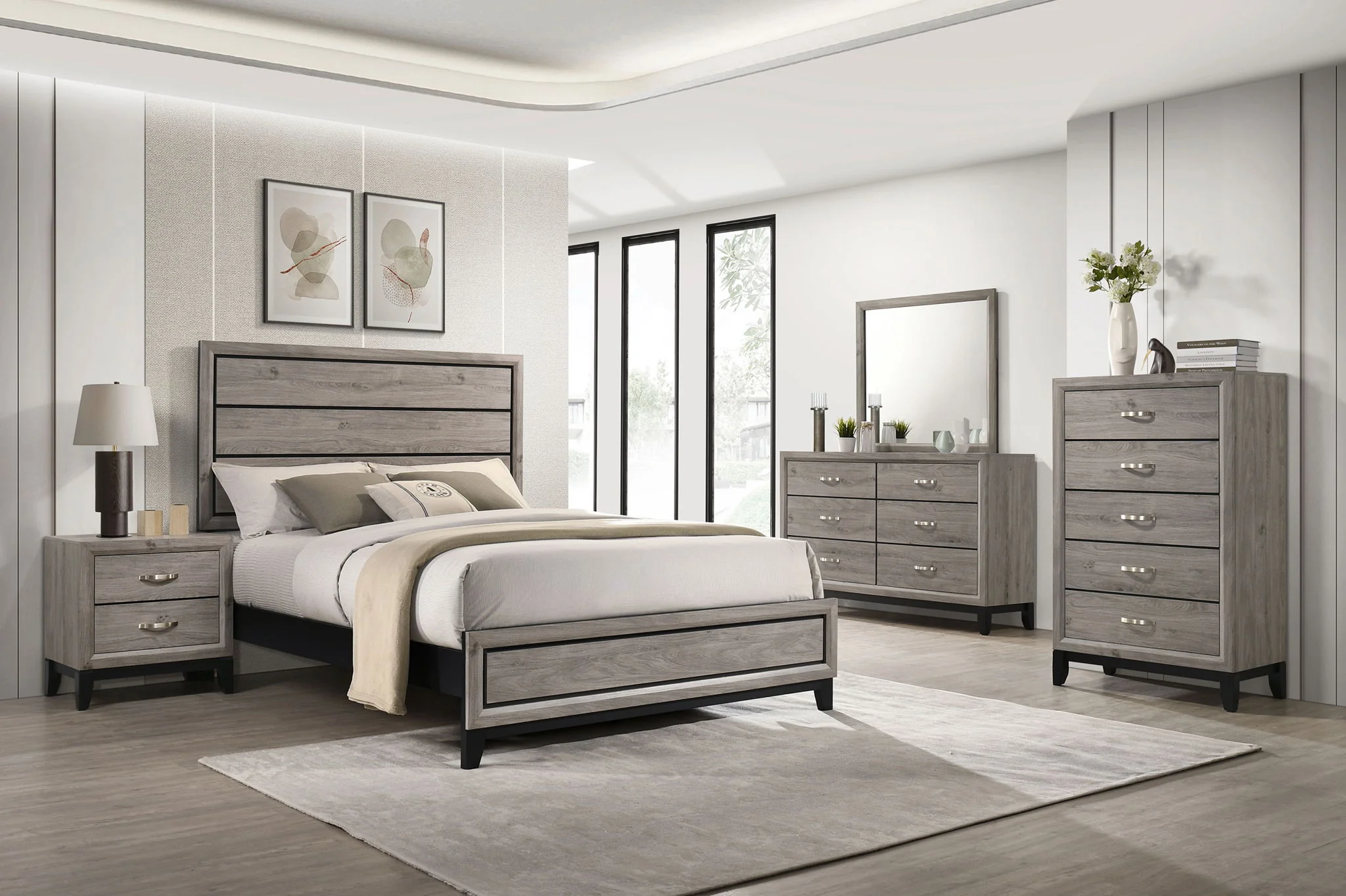 Watson Five-piece California King Bedroom Set Light Taupe