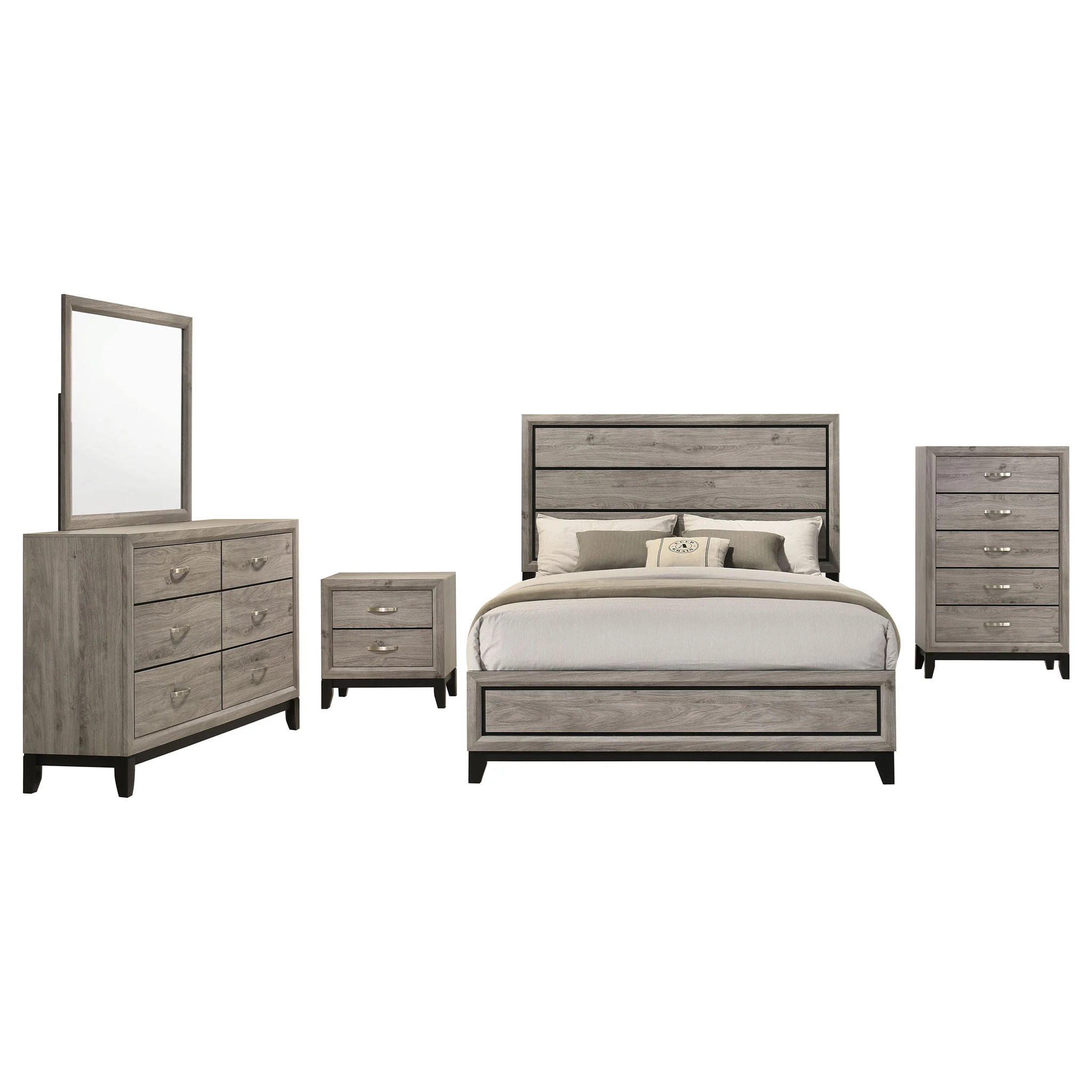 Watson Five-piece California King Bedroom Set Light Taupe - Image 3