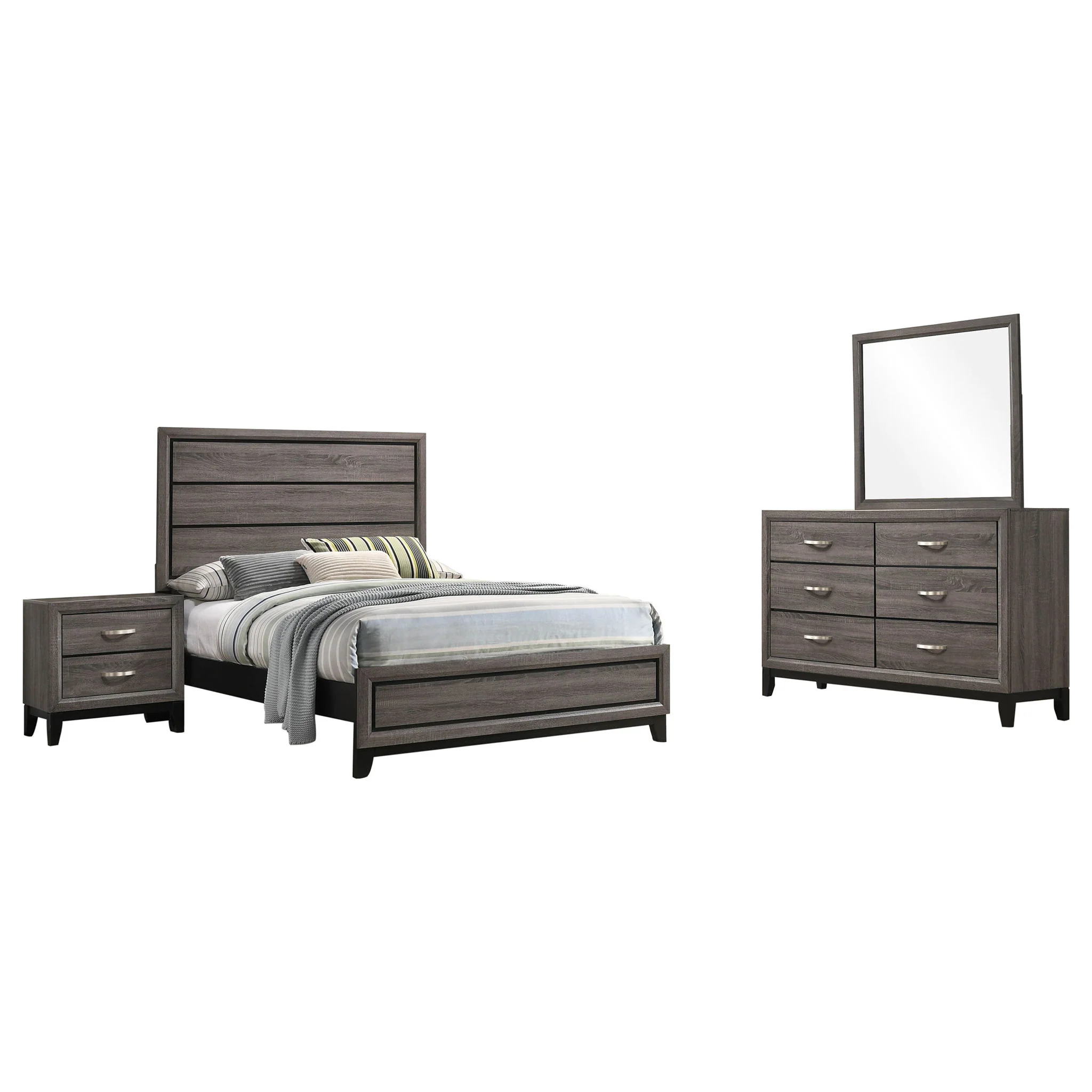 Watson Four-piece Full Bedroom Set Grey Oak - Image 3