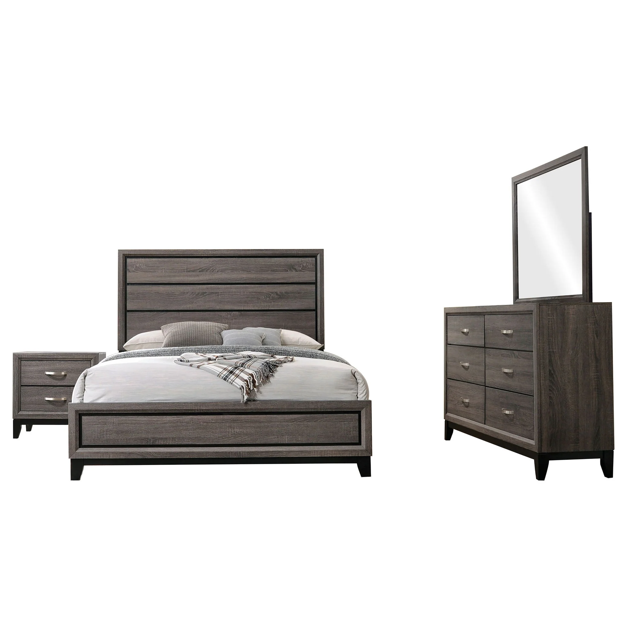 Watson Four-piece Queen Bedroom Set Grey Oak - Image 3