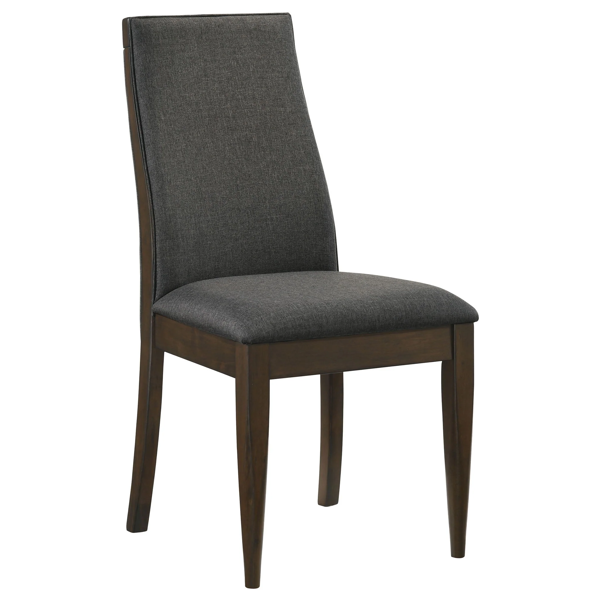 Wes Upholstered Dining Side Chair Dark Walnut (Set of 2) - Image 4