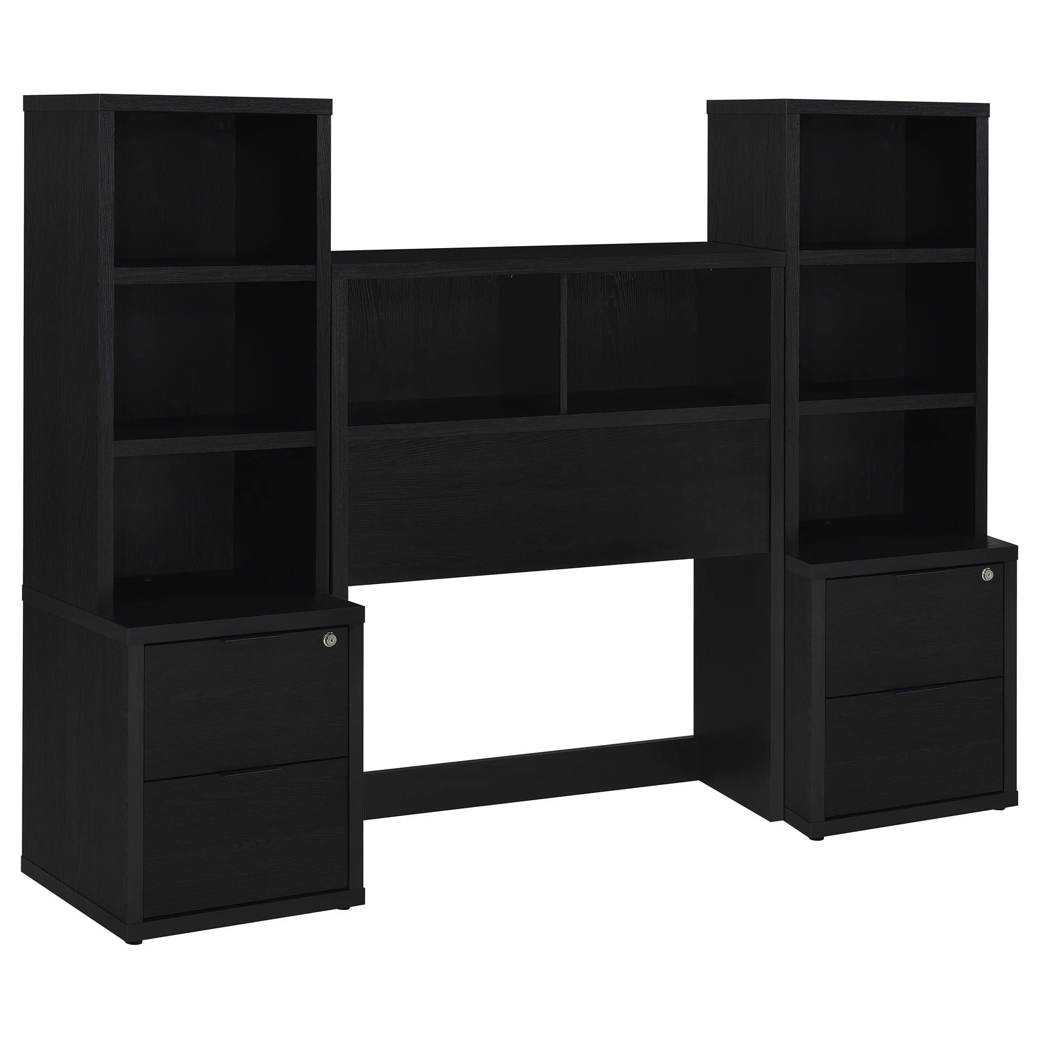 Westpark 3-piece Twin Bedroom Set Bookcase Headboard Black - Image 3