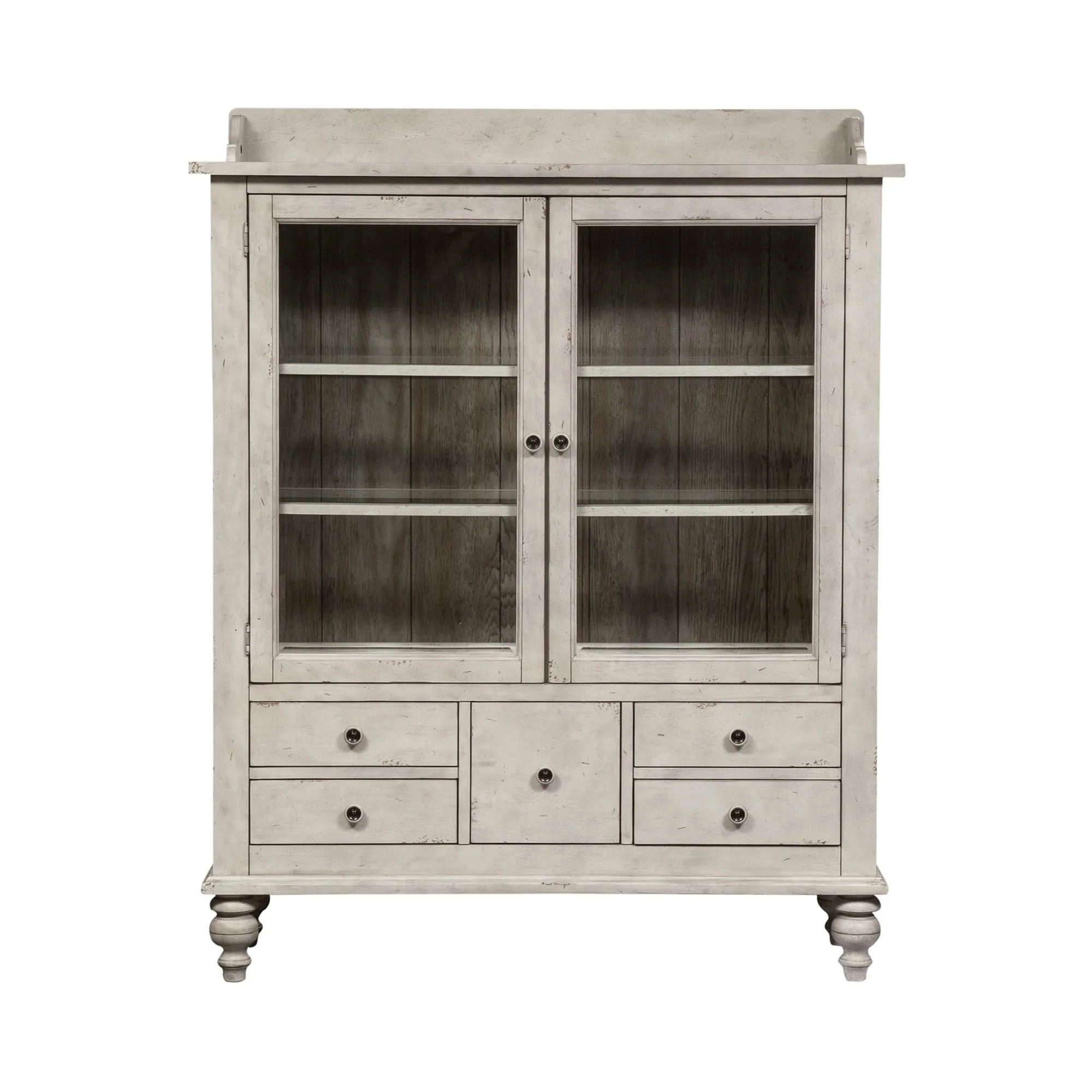 Whitney - Display Cabinet - Antique Linen / Weathered Gray - Image 4