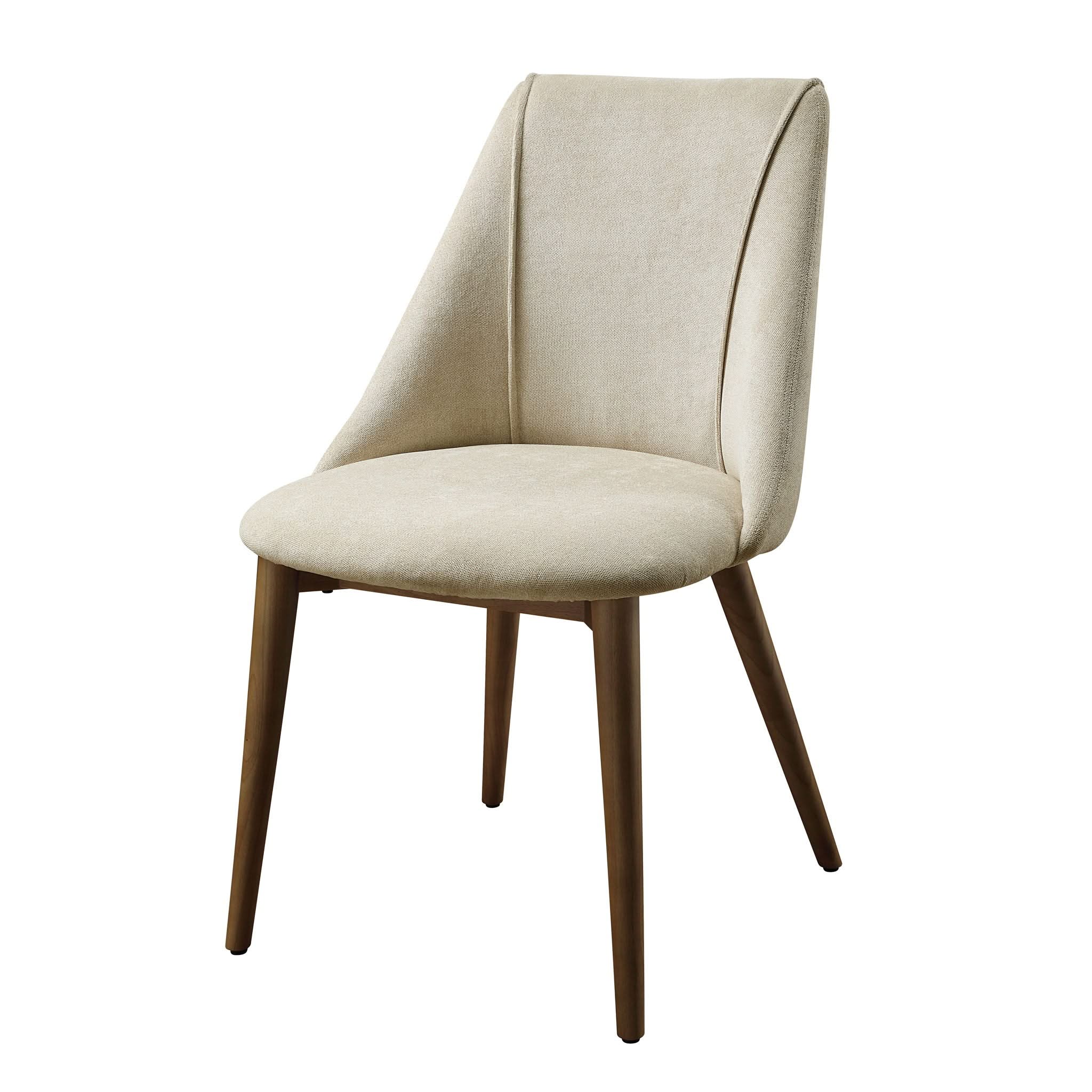 Willene - Polished Microfiber Side Chair (Set of 2) - Beige - Image 4