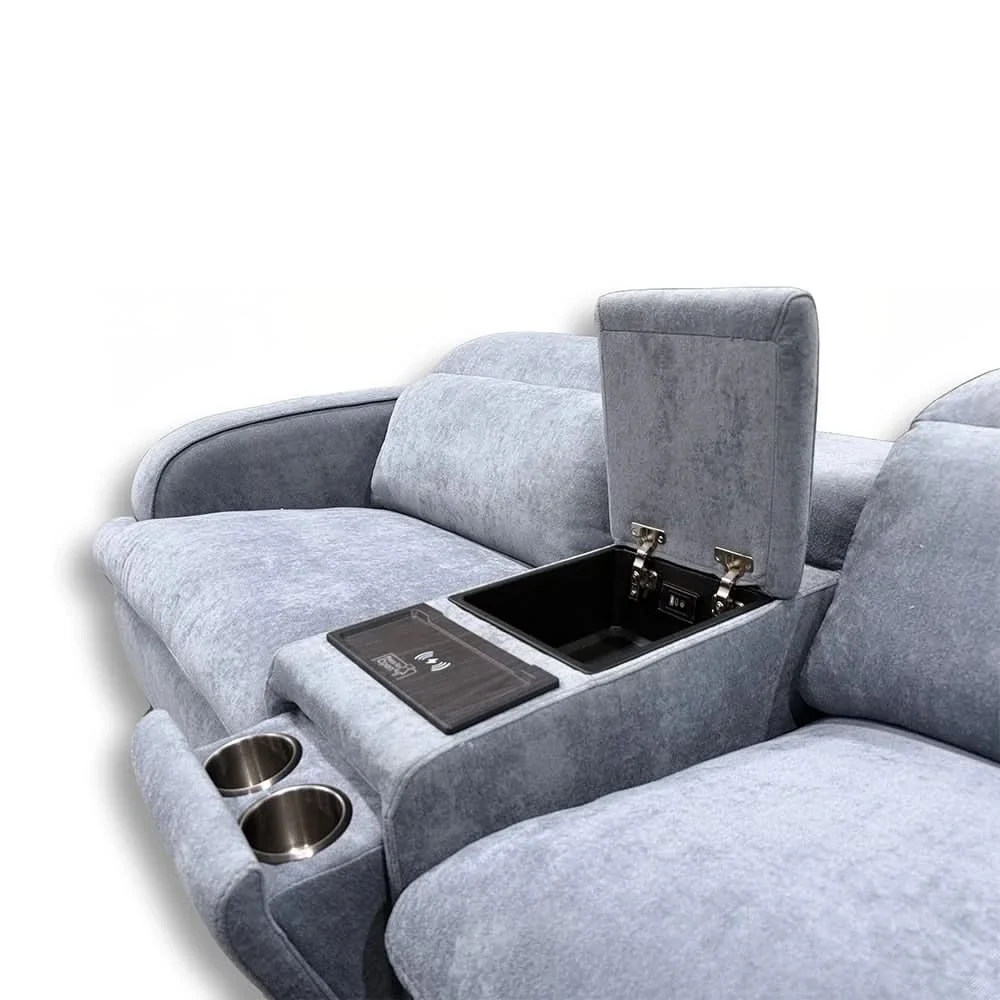 Willow Slate 7PC Power Headrest Sectional with Modular Design & Ultimate Comfort - Image 6
