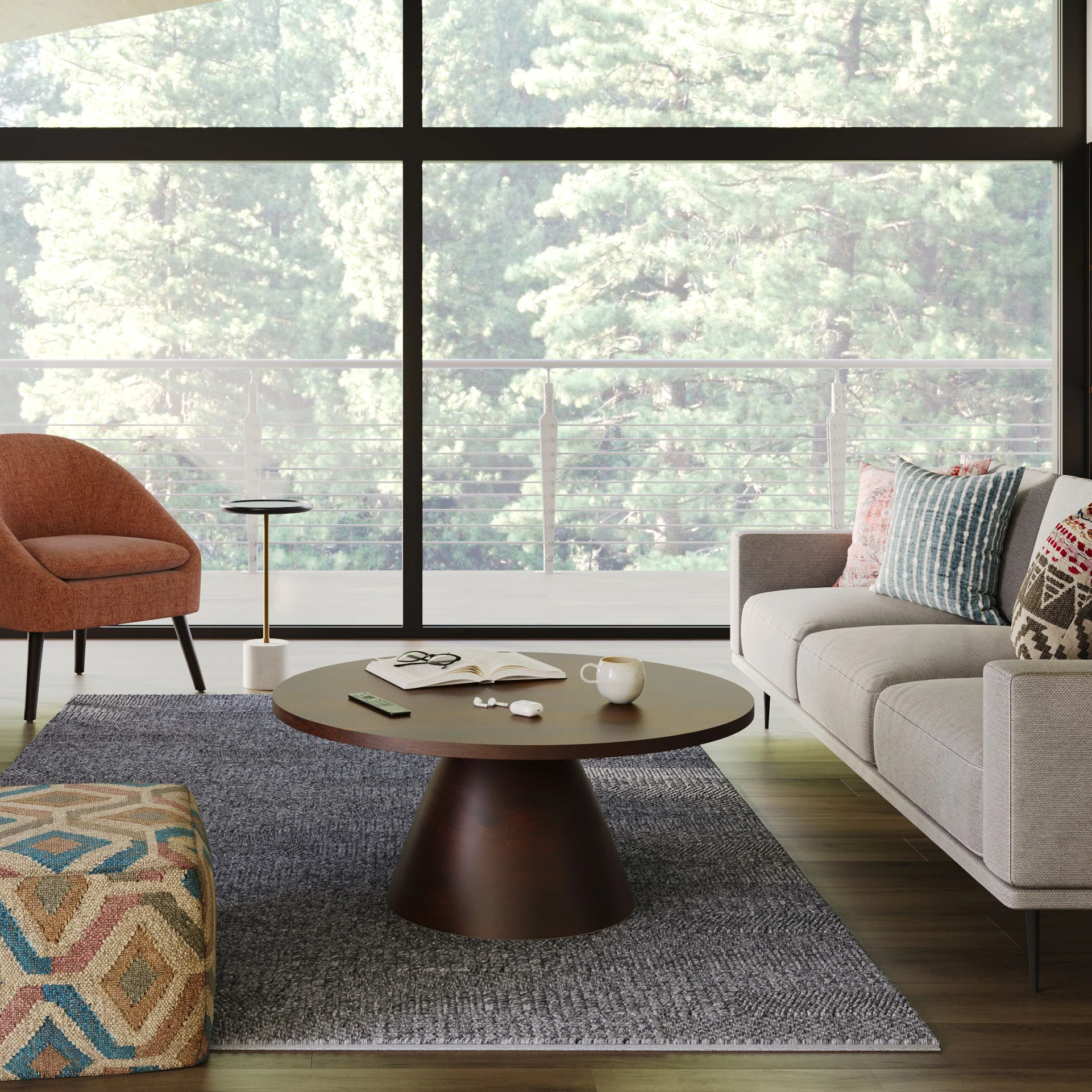 Winnie - Round Coffee Table - Walnut - Image 2