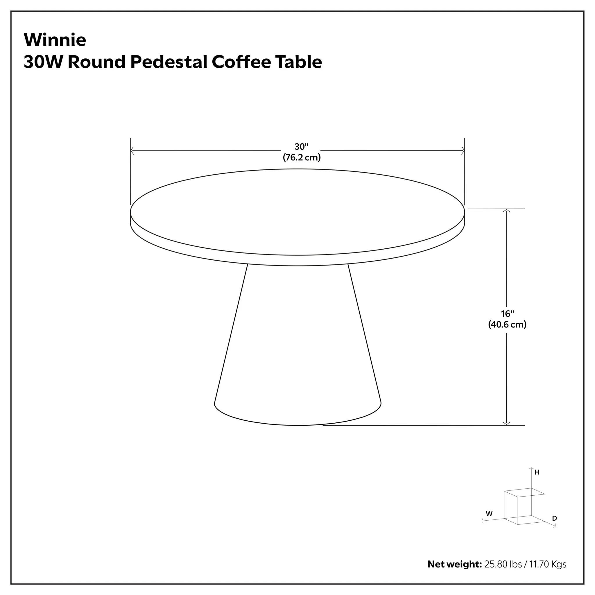 Winnie - Round Coffee Table - Walnut - Image 3