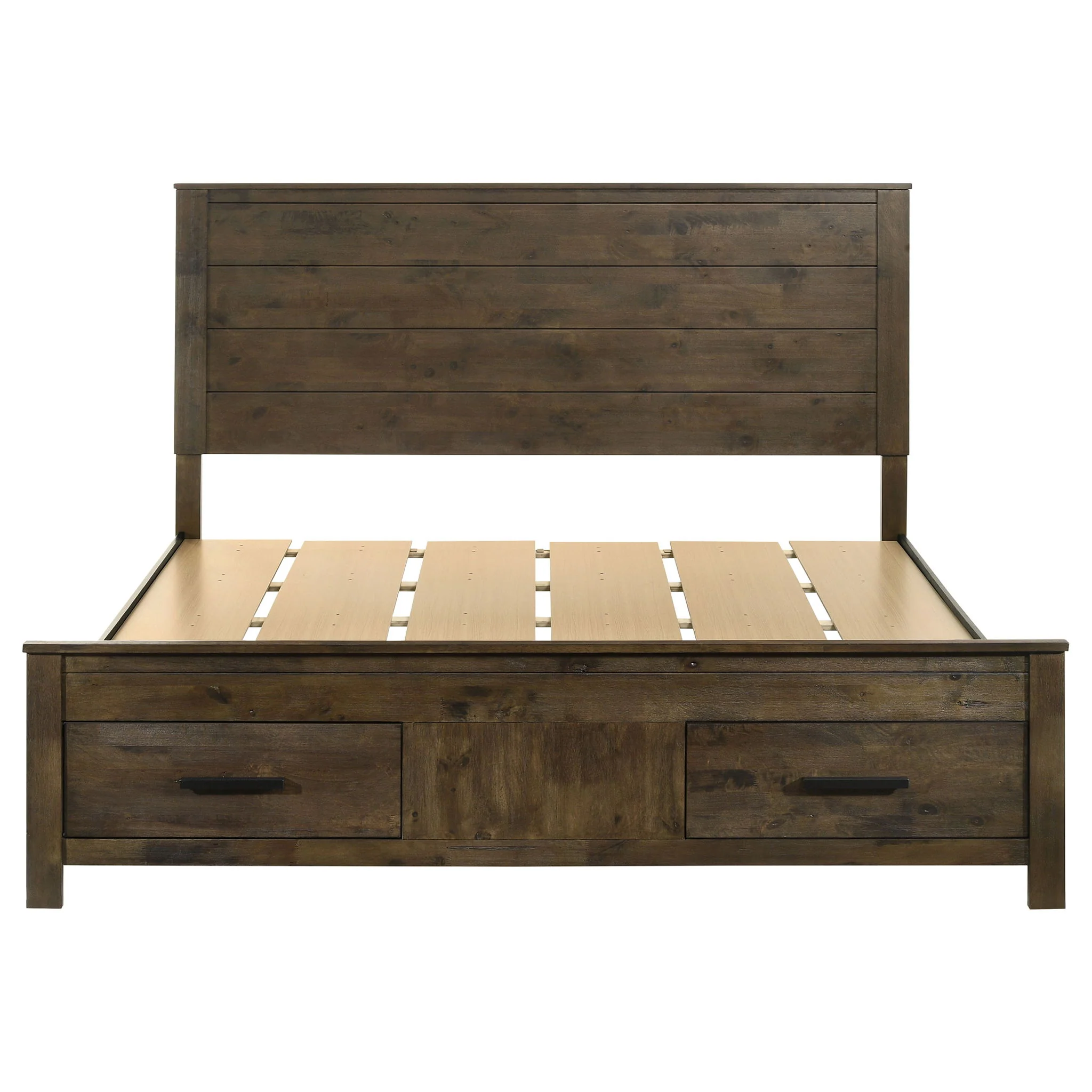 Woodmont Eastern King Storage Bed Rustic Golden Brown - Image 2