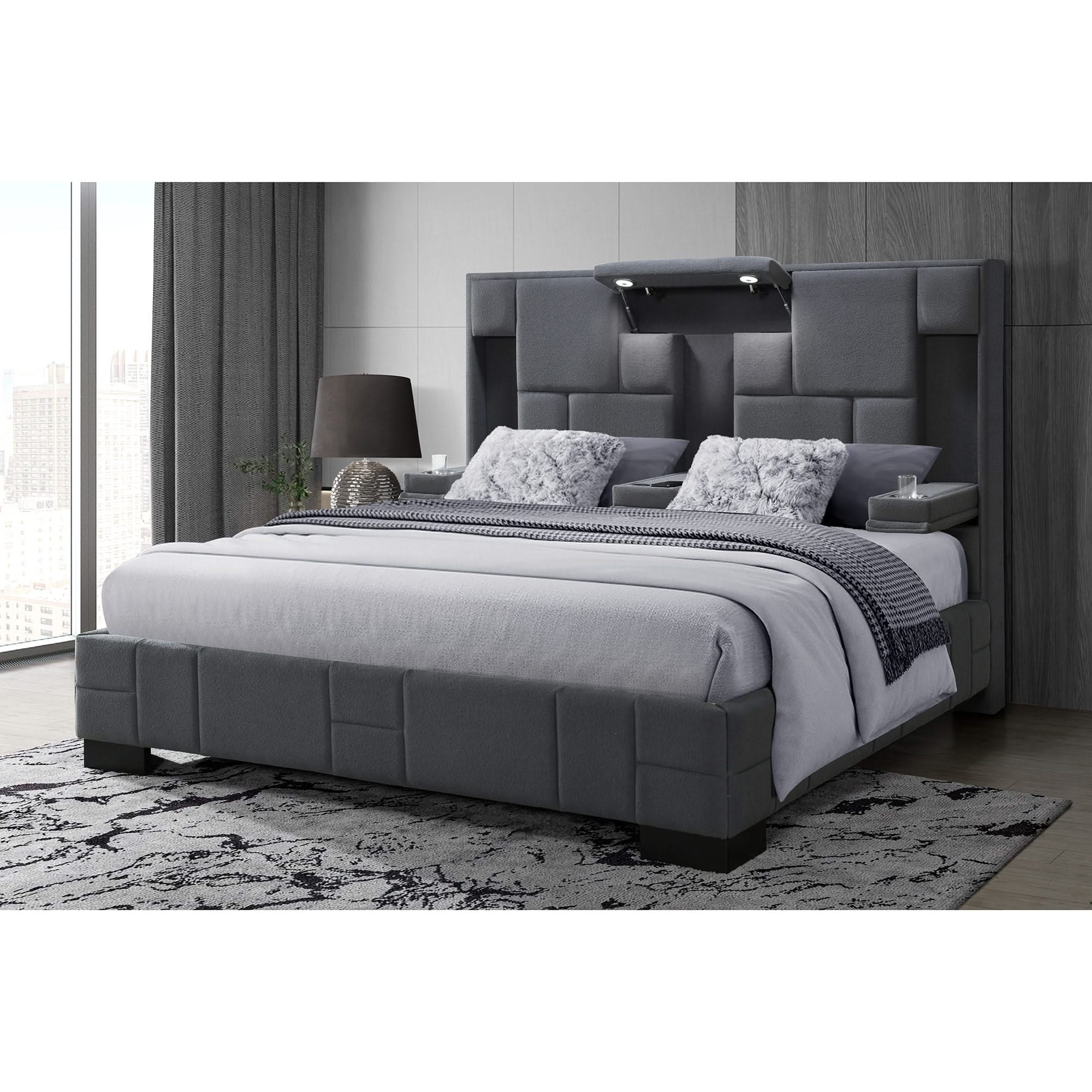Yaris - Contemporary Bed With Wireless Charging And LED Lights - Image 4