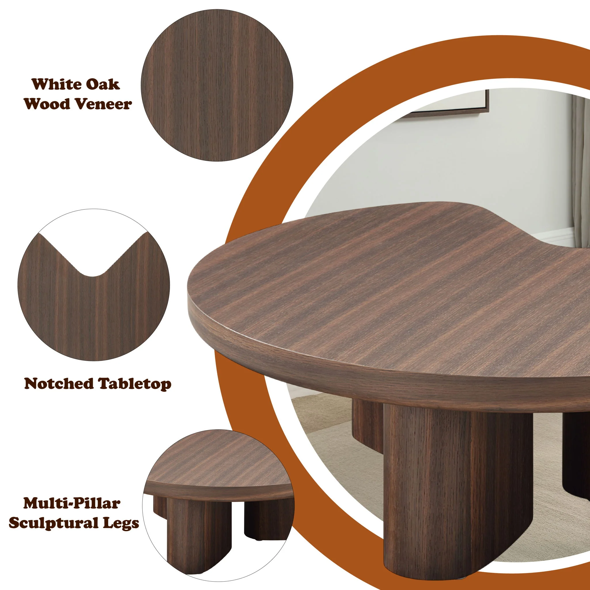 Yoab - Coffee Table - Brown Oak - Image 2