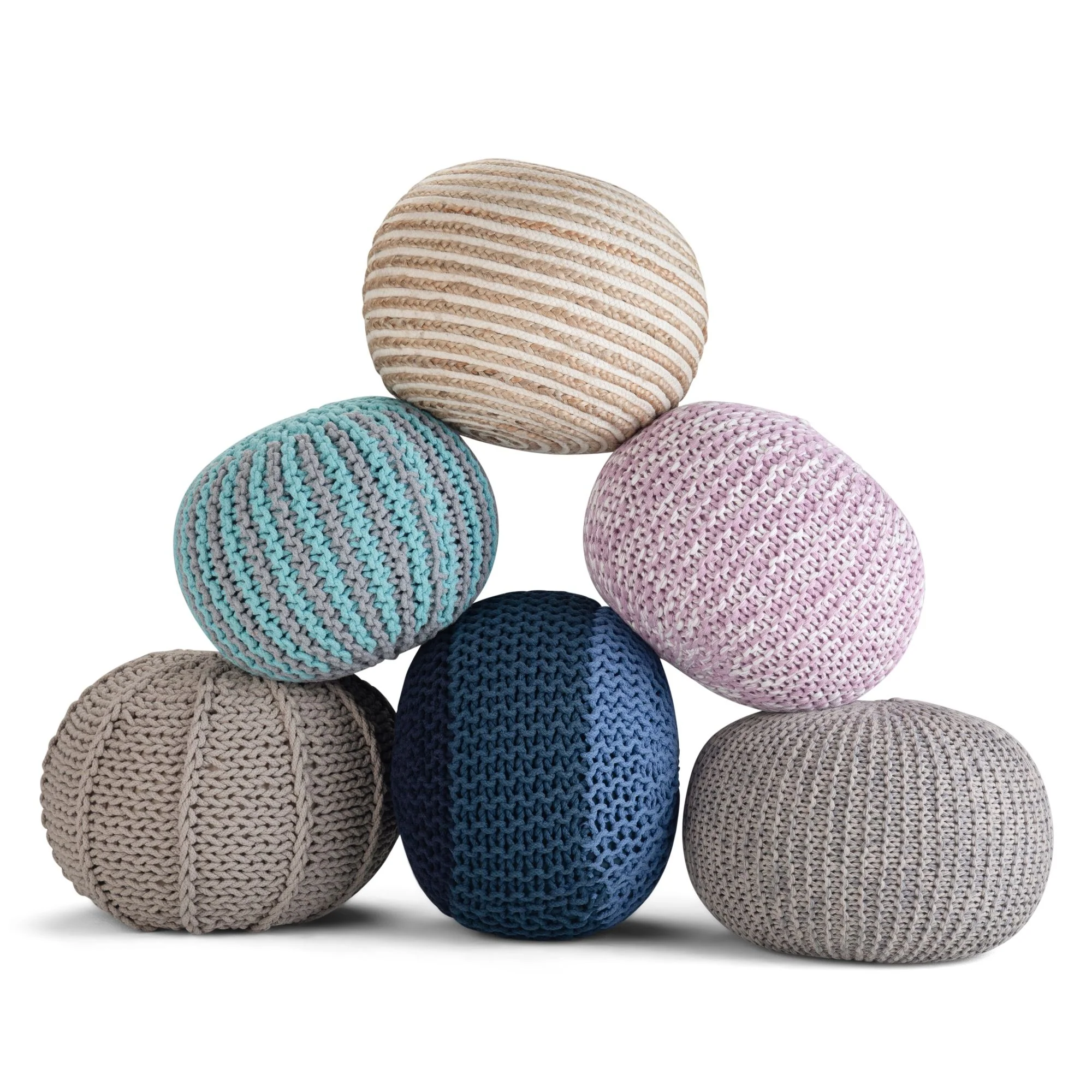 Yolanda - Round Pouf - Natural - Image 2