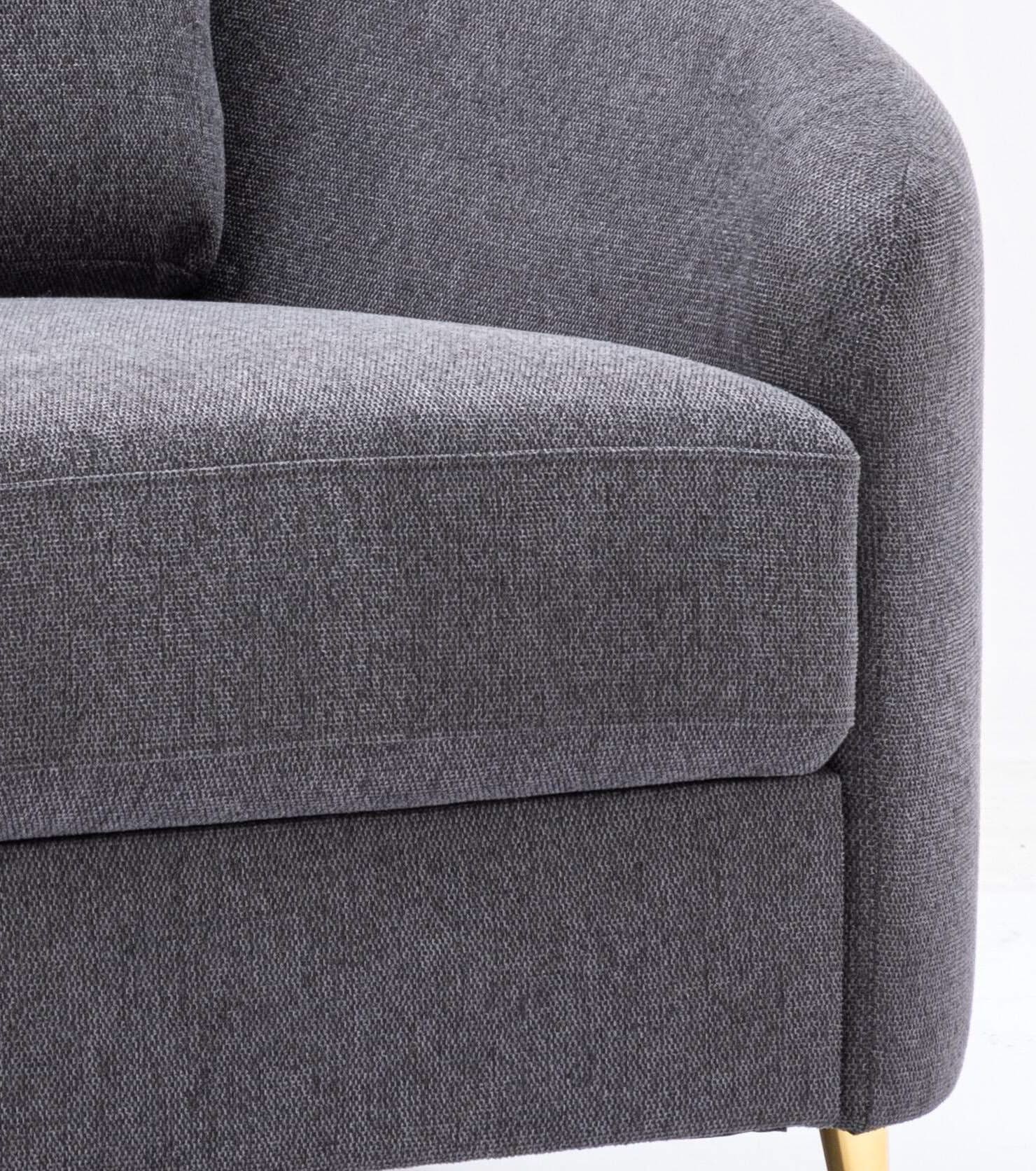 Yuina - Linen Chair - Gray - Image 3